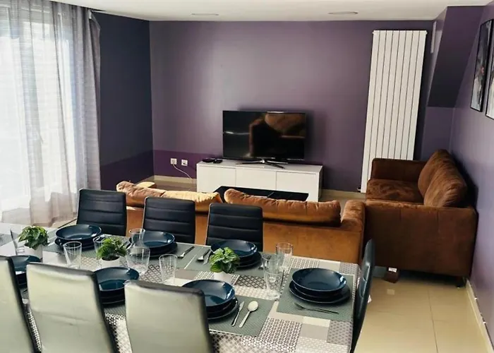 100m2 2 chambres 8 personnes - Grand parking et terrasse privée - Proche CDG-Parc expositions-Paris-Astérix-Disney